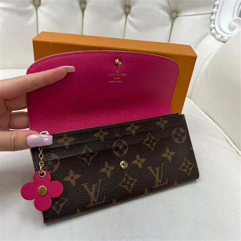 louis vuitton emilie flower wallet|Louis Vuitton wallet pink interior.